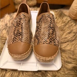 H&M Brown Snake Print Espadrilles